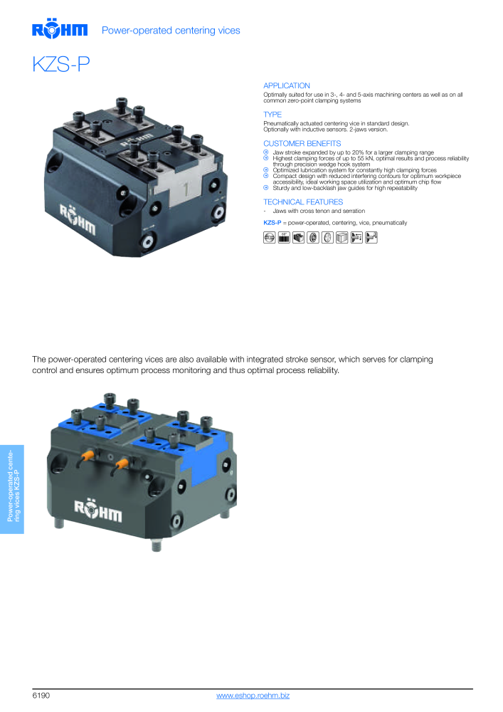 Röhm - Power chucks and cylinders - steady rests NO.: 2273 - Page 192