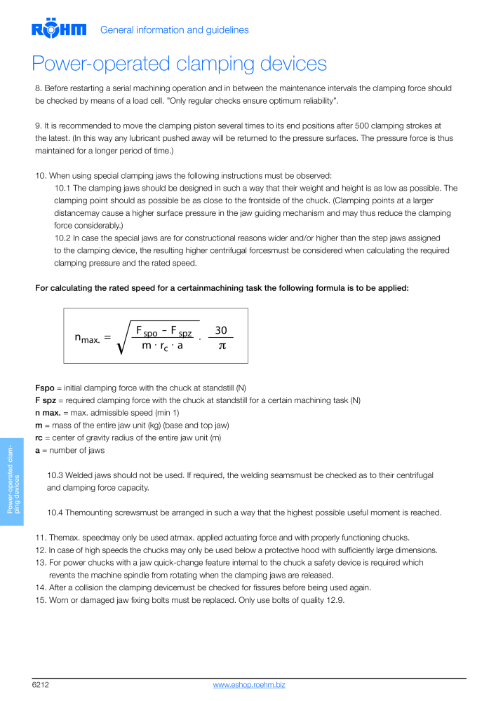 Röhm - Power chucks and cylinders - steady rests NO.: 2273 - Page 214