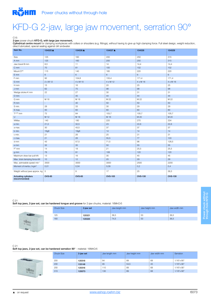 Röhm - Power chucks and cylinders - steady rests NO.: 2273 - Page 75