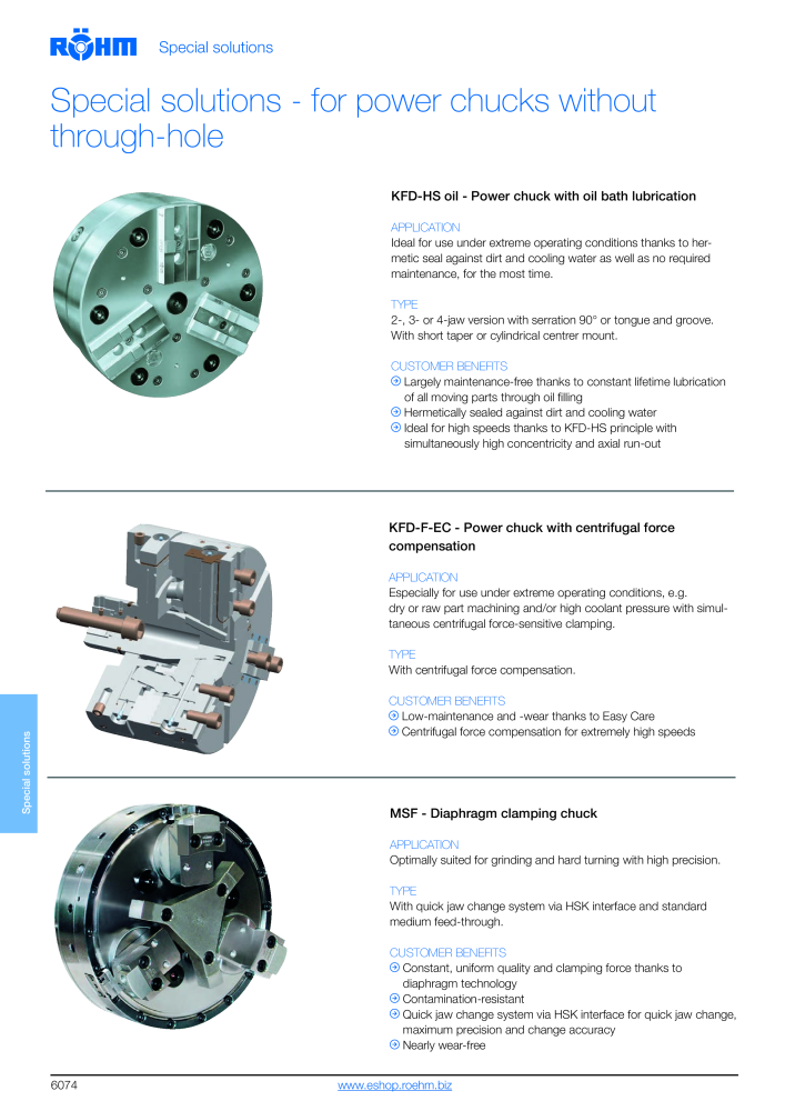 Röhm - Power chucks and cylinders - steady rests NO.: 2273 - Page 76