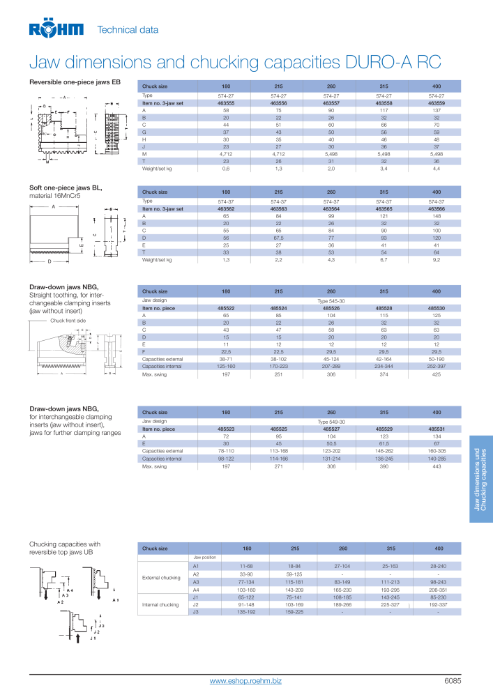 Röhm - Power chucks and cylinders - steady rests NO.: 2273 - Page 87