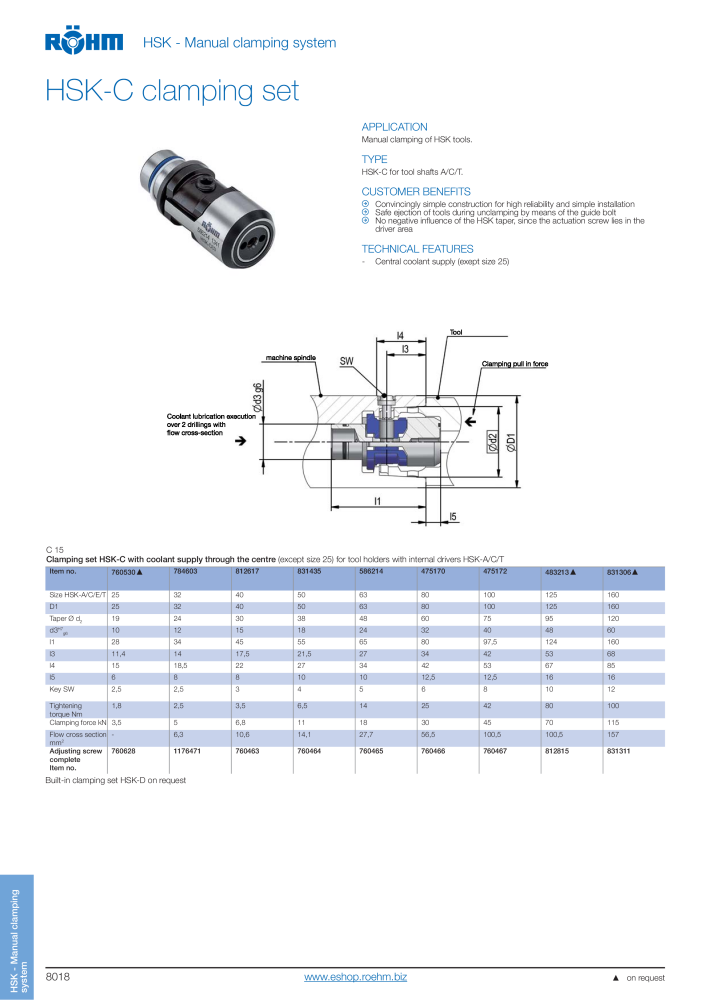 Röhm - Tool clamping systems NEJ.: 2275 - Sida 20