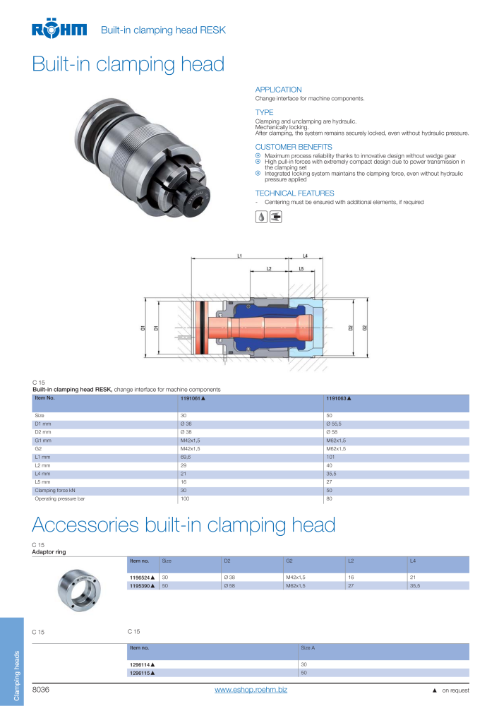 Röhm - Tool clamping systems Nº: 2275 - Página 38