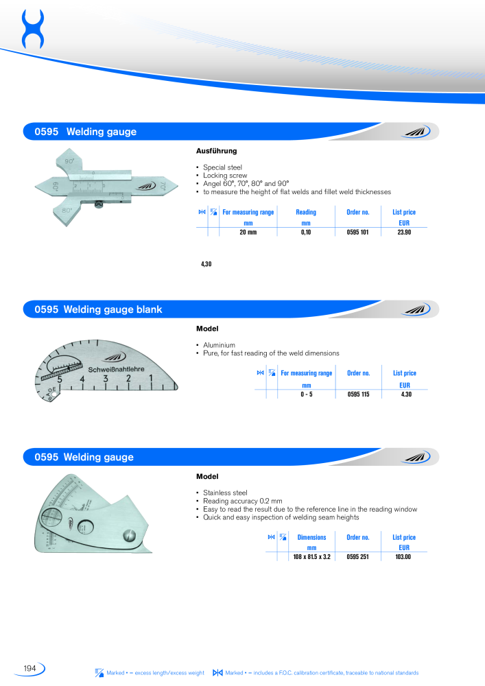 HELIOS - PREISSER Metrology Catalogue NO.: 2297 - Page 191