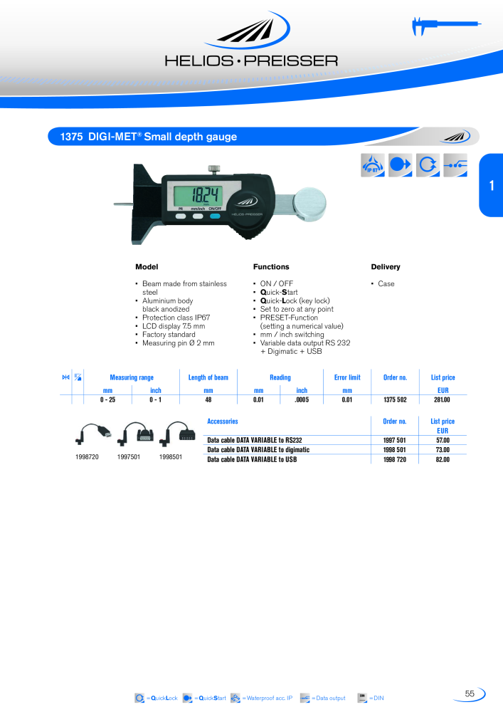 HELIOS - PREISSER Metrology Catalogue NO.: 2297 - Page 52