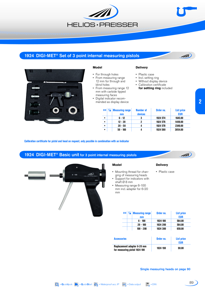 HELIOS - PREISSER Metrology Catalogue NO.: 2297 - Page 86