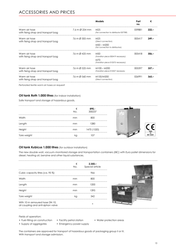 Kroll Kombi-Warmluftschlauch, Durchmesser=254mm, Länge=7,6m 059881