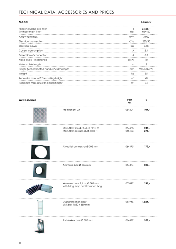 Kroll Kombi-Warmluftschlauch, Durchmesser=305mm, Länge=7,6m 005417