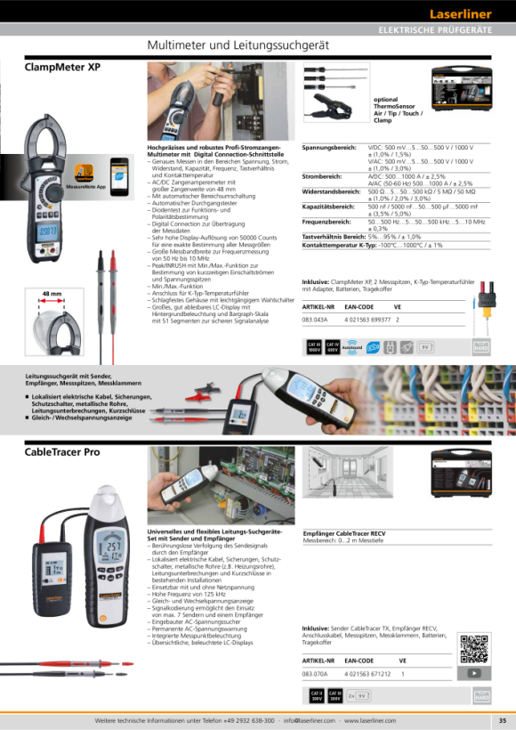 Laserliner CableTracer Pro (RECV+TX) 083.070A