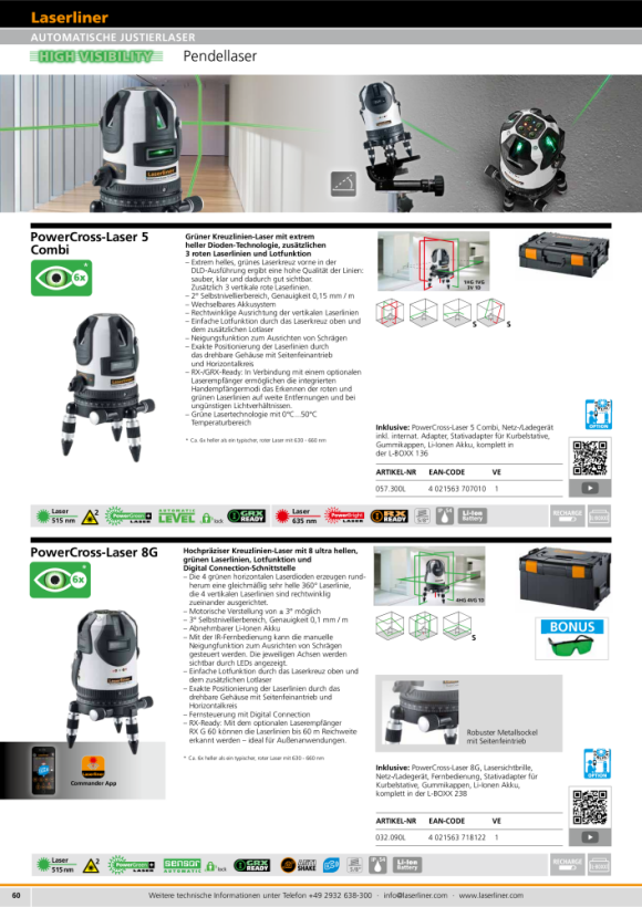 Laserliner PowerCross-Laser 5 Combi 057.300L