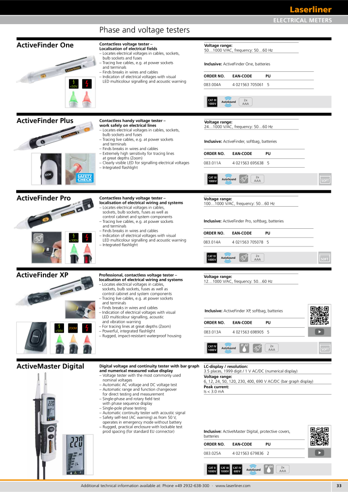 Laserliner Professional Program Č. 2322 - Strana 33