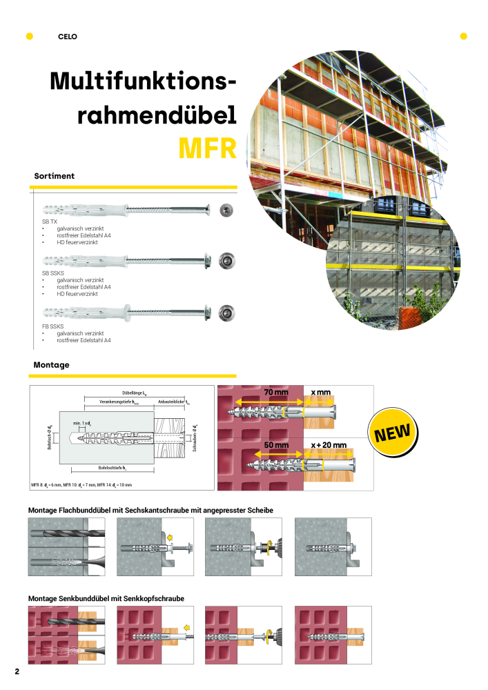 CELO Multifunktionsrahmendübel MFR NR.: 2332 - Seite 2