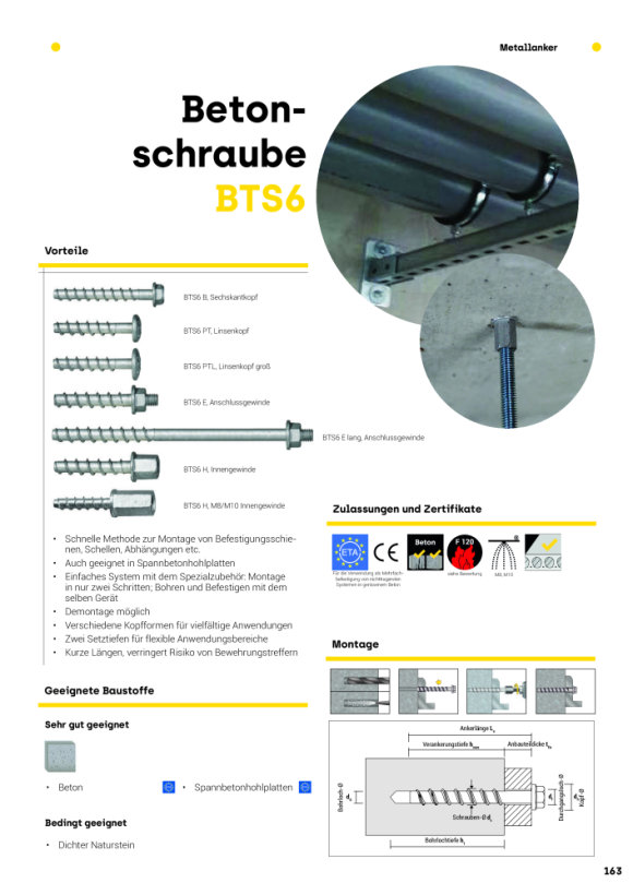 CELO Betonschraube BTS H 6-35 M6, Innengewinde, ZnAl - Apolo MEA 9ZG635M6BTSH