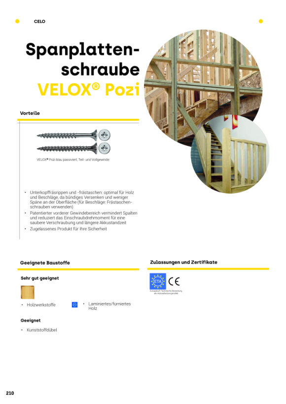 CELO Spanplattenschraube VELOX 3, 5x25 SIT, A2, ETA 9X3525VLOXS