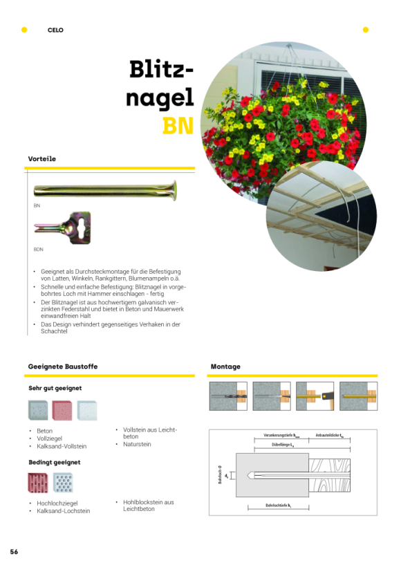 CELO Nageldübel NPZ 5x40 vormontiert, Zinkdruckguss - Apolo MEA 9540NPZ