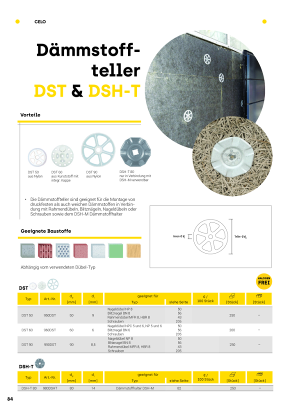 CELO Dämmstoffteller Metall DST-H 80 - Apolo MEA 980DSHT