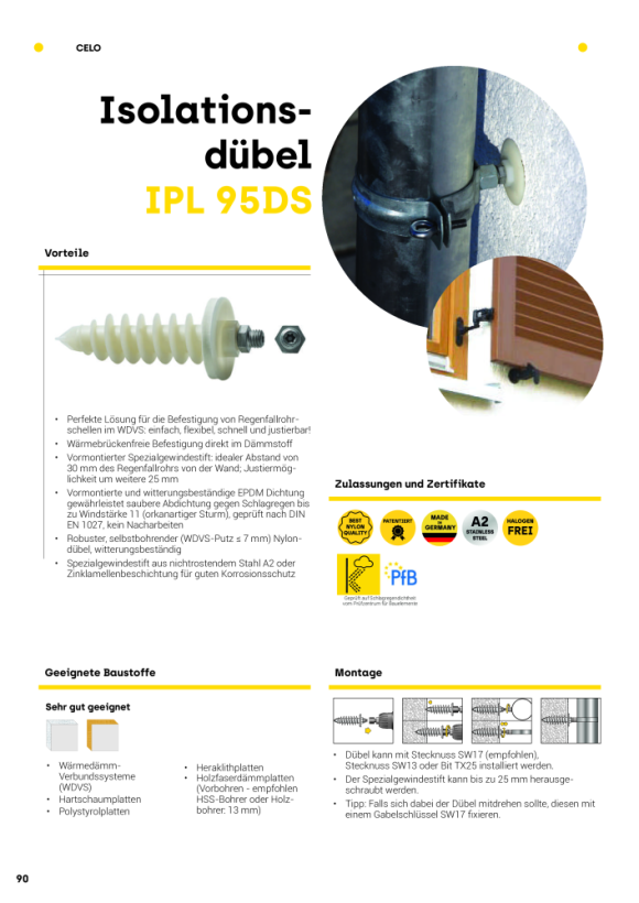 CELO Isolationsdübel IPL 95 - Apolo MEA 995IPL