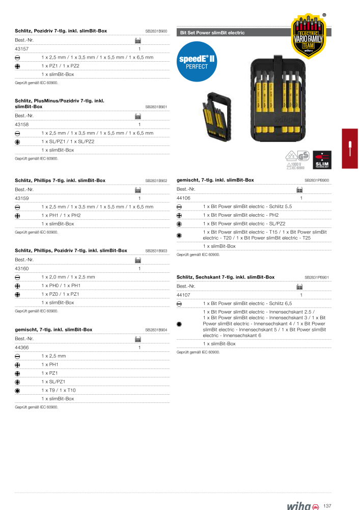 Wiha Hauptkatalog NR.: 2373 - Seite 137