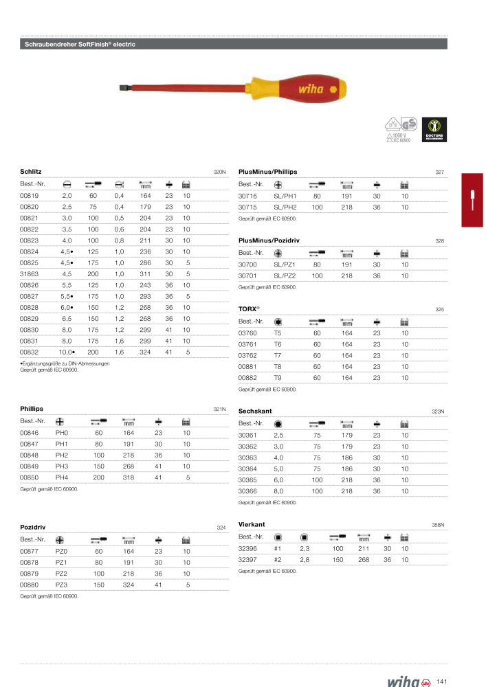 Wiha Hauptkatalog NR.: 2373 - Pagina 141