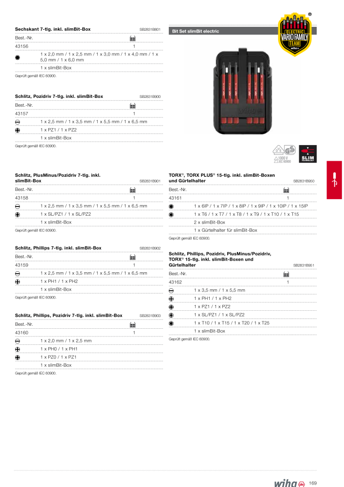 Wiha Hauptkatalog NR.: 2373 - Side 169