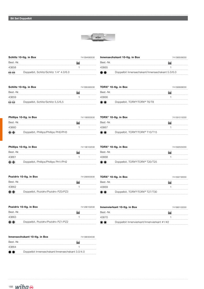 Wiha Hauptkatalog n.: 2373 - Pagina 188