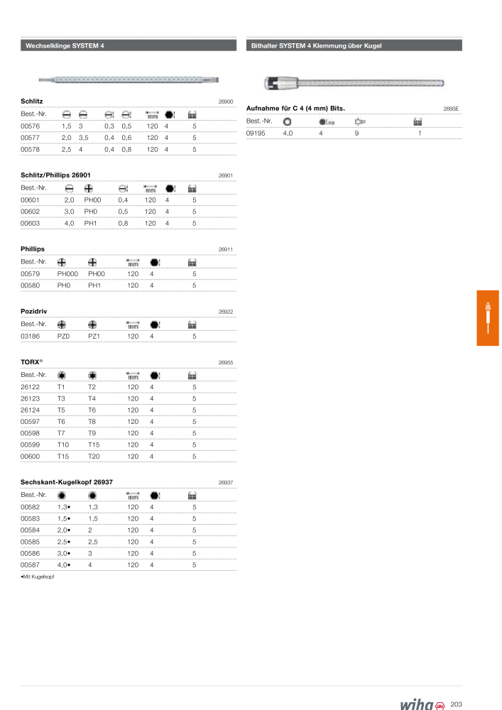 Wiha Hauptkatalog NR.: 2373 - Seite 203