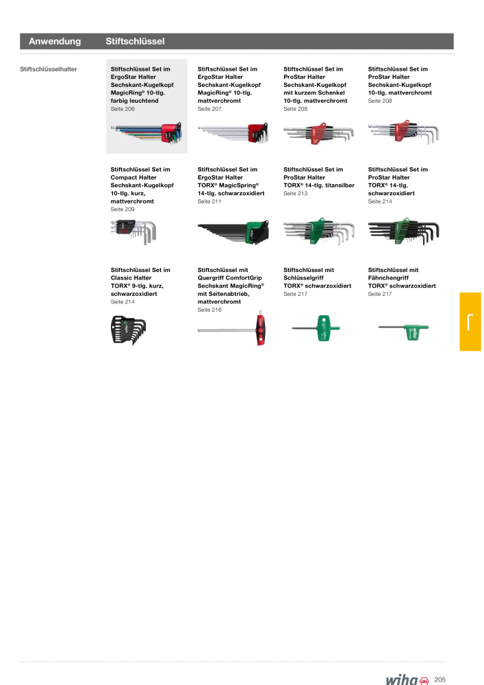 Wiha Hauptkatalog Nº: 2373 - Página 205