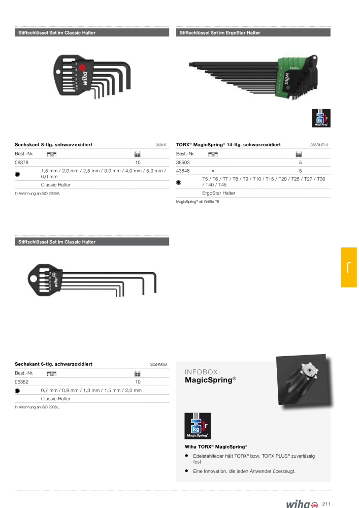 Wiha Hauptkatalog Č. 2373 - Strana 211