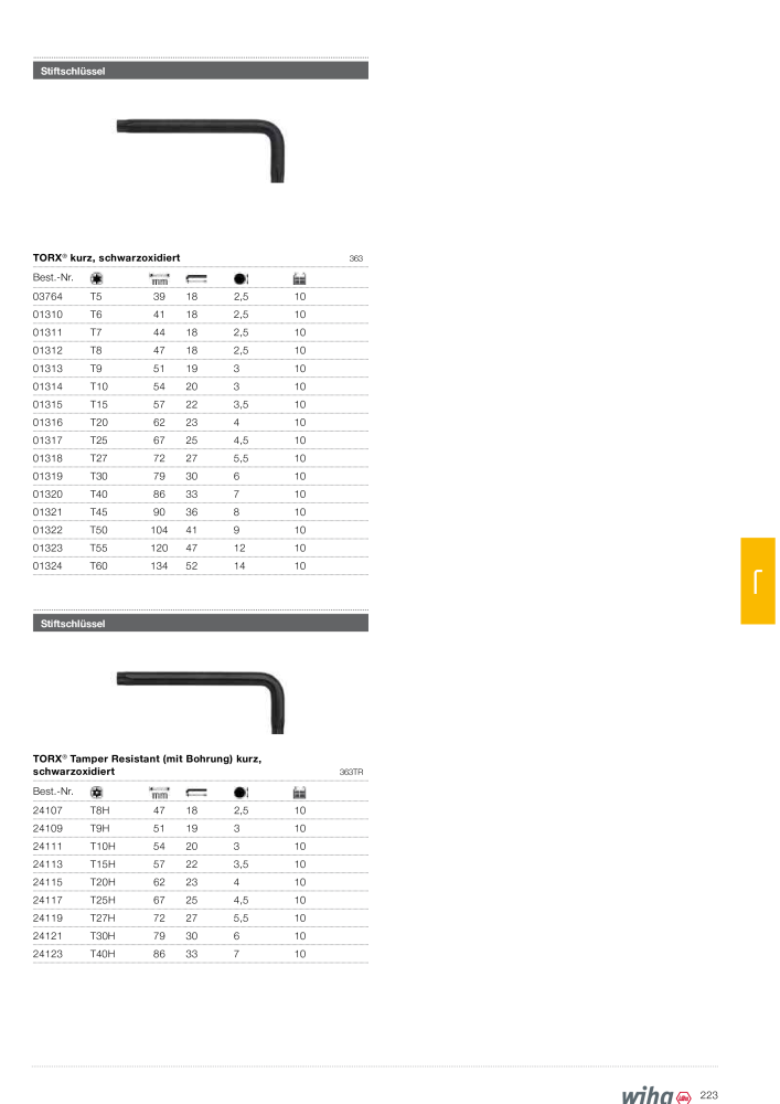 Wiha Hauptkatalog NR.: 2373 - Seite 223
