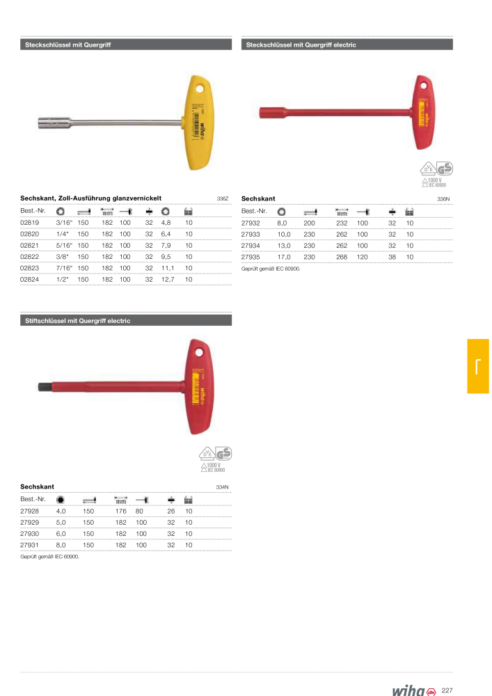 Wiha Hauptkatalog NR.: 2373 - Strona 227