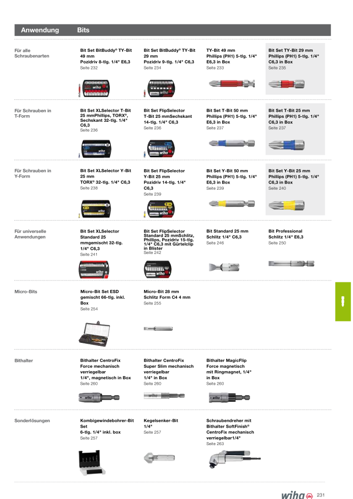 Wiha Hauptkatalog NR.: 2373 - Pagina 231