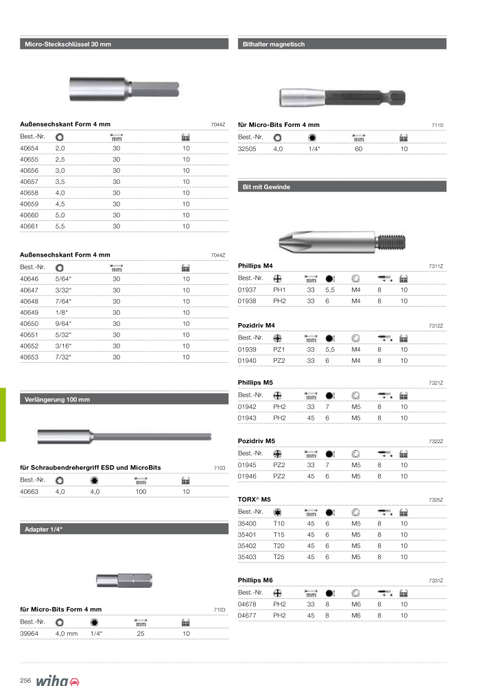 Wiha Hauptkatalog NR.: 2373 - Strona 256