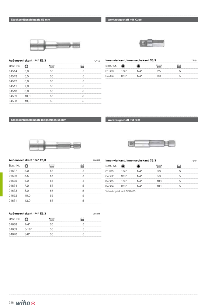 Wiha Hauptkatalog Nº: 2373 - Página 258