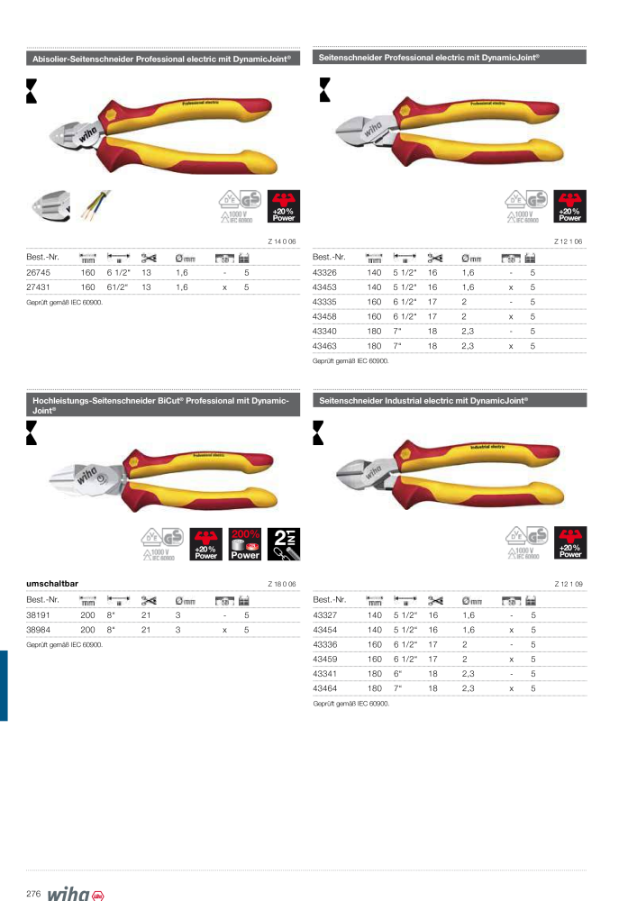 Wiha Hauptkatalog NR.: 2373 - Pagina 276