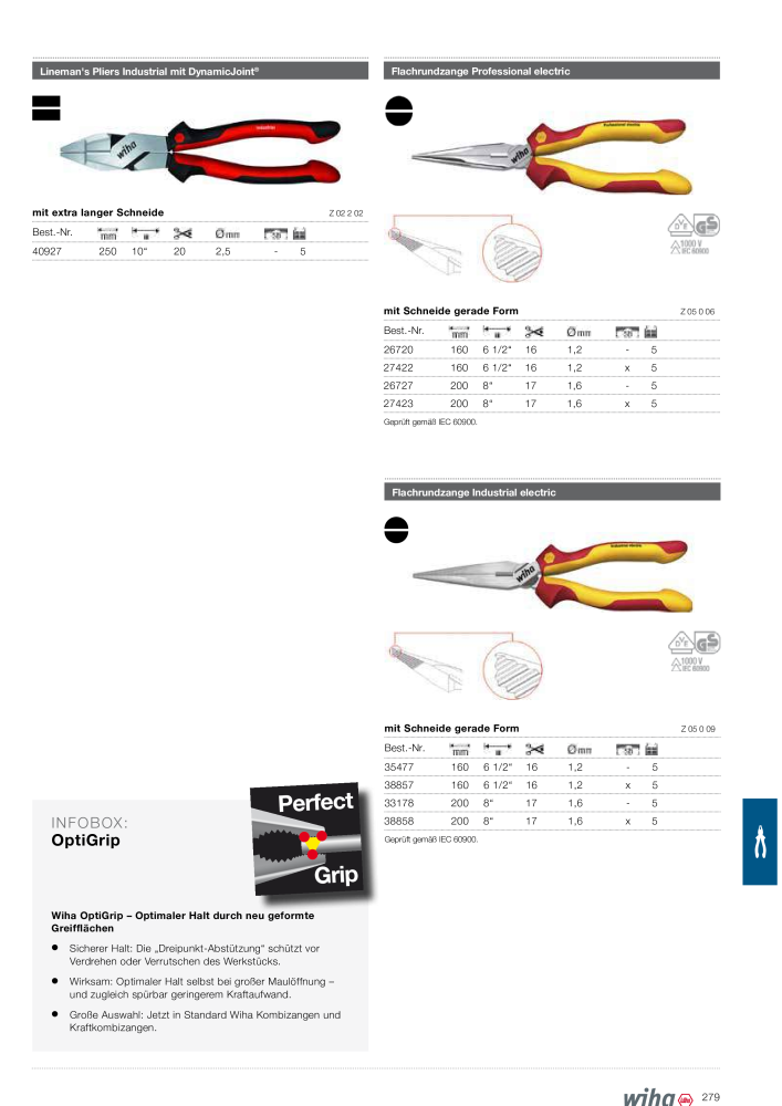 Wiha Hauptkatalog Č. 2373 - Strana 279