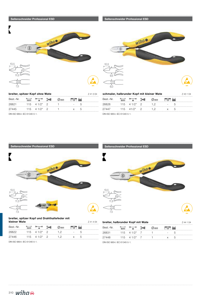 Wiha Hauptkatalog NR.: 2373 - Side 310