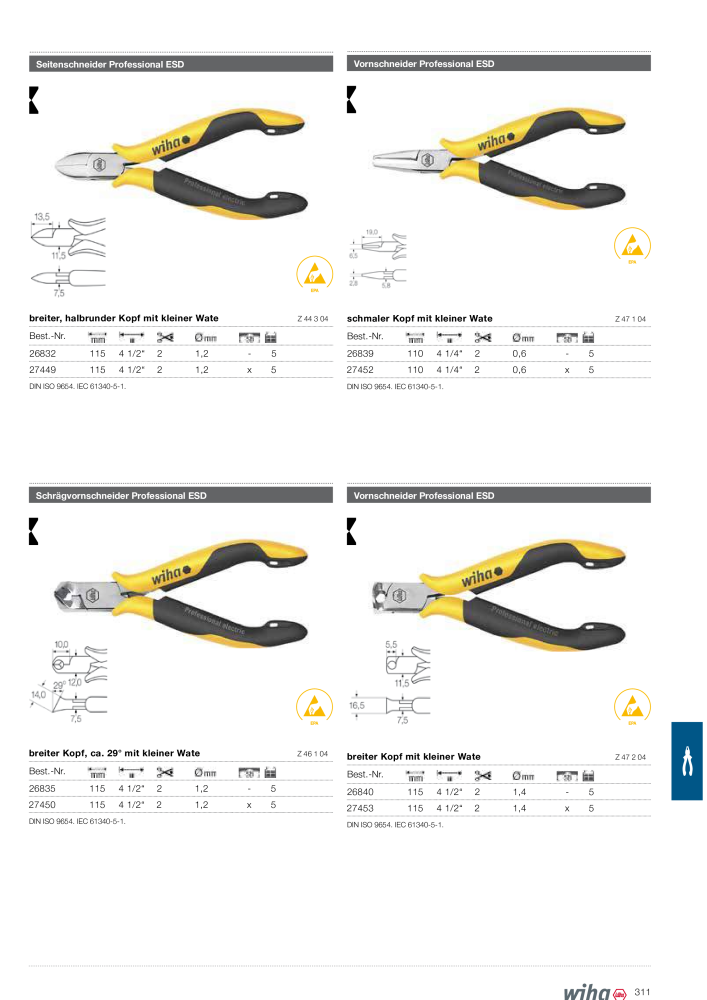 Wiha Hauptkatalog NEJ.: 2373 - Sida 311