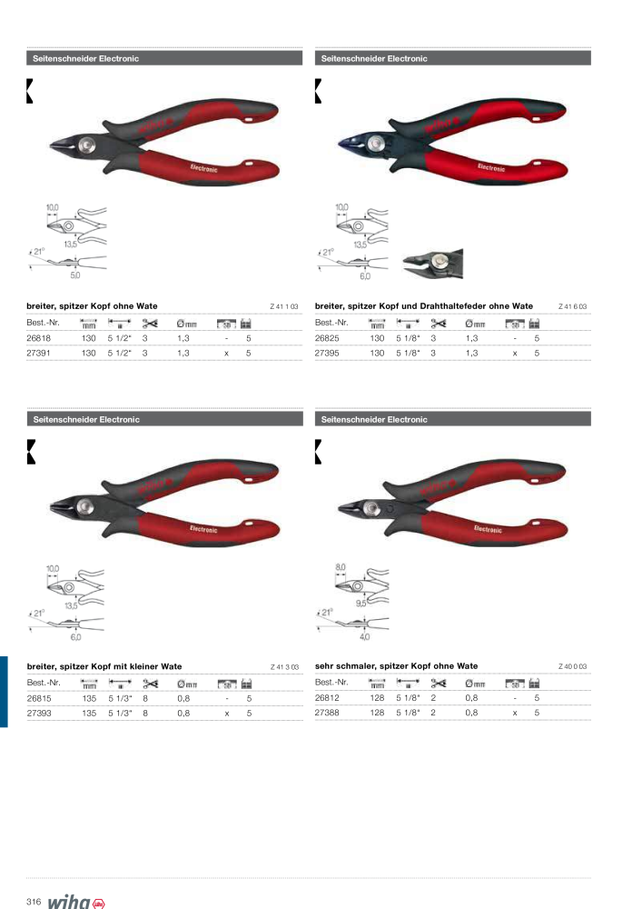 Wiha Hauptkatalog NEJ.: 2373 - Sida 316