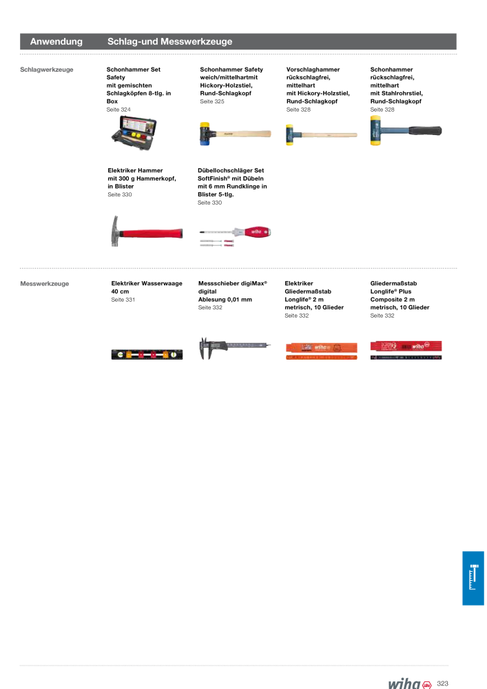 Wiha Hauptkatalog NR.: 2373 - Strona 323