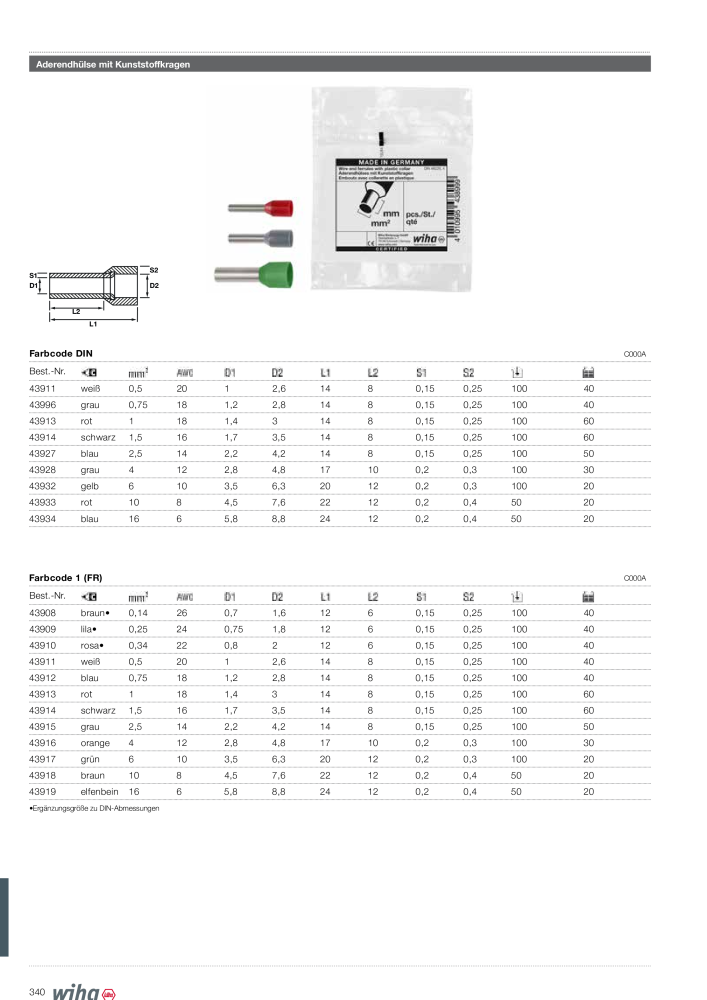 Wiha Hauptkatalog Nb. : 2373 - Page 340