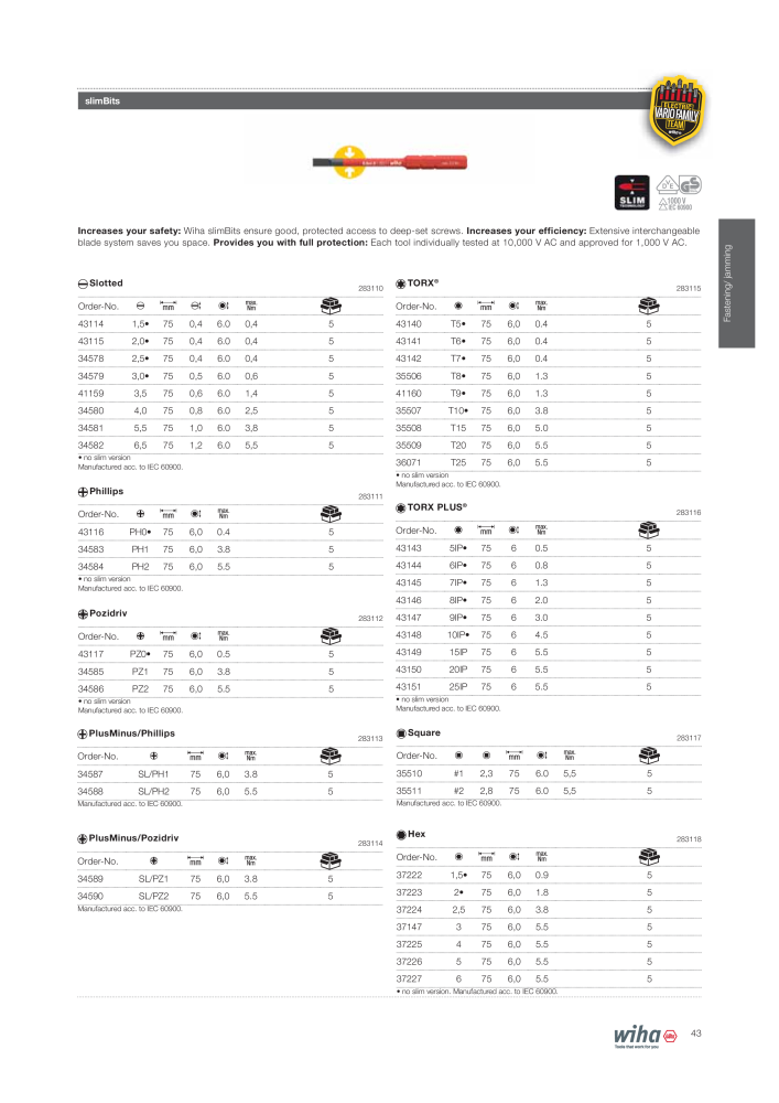 Wiha Tools for electricians Nº: 2376 - Página 43