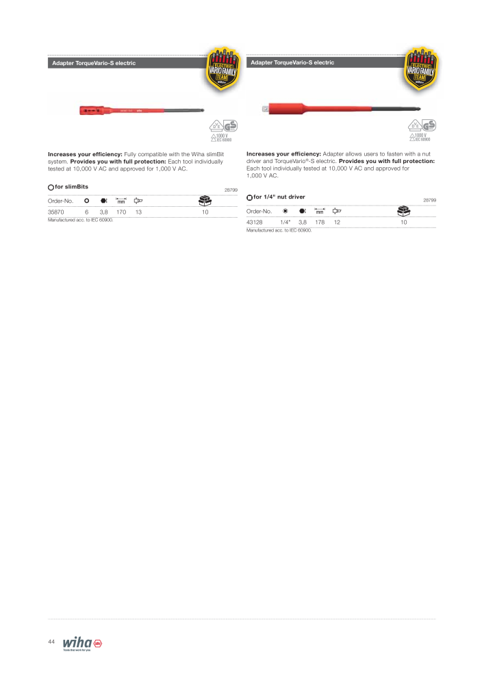 Wiha Tools for electricians Č. 2376 - Strana 44