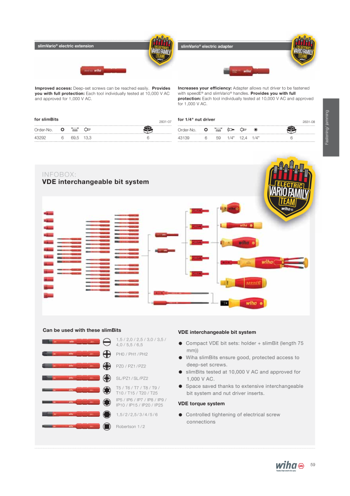 Wiha Tools for electricians n.: 2376 - Pagina 59