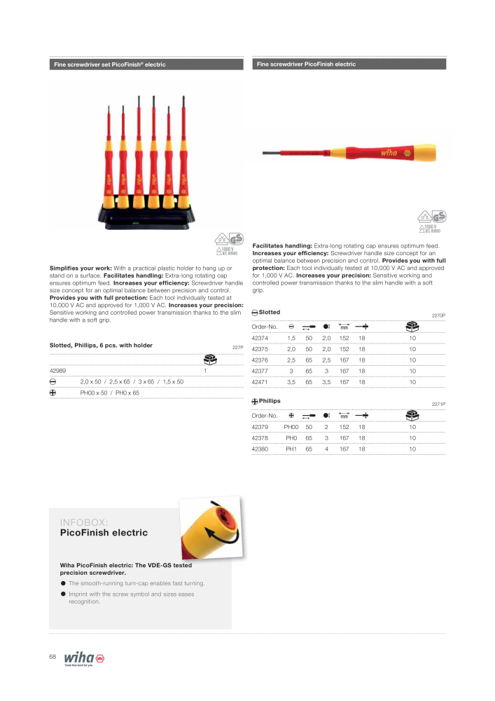 Wiha Tools for electricians n.: 2376 - Pagina 68