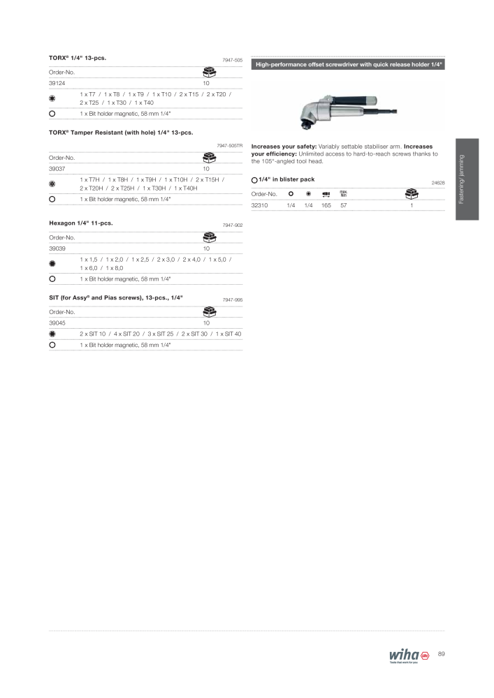 Wiha Tools for electricians NR.: 2376 - Pagina 89