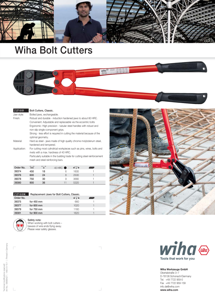 Wiha Bolt cutters NR.: 2378