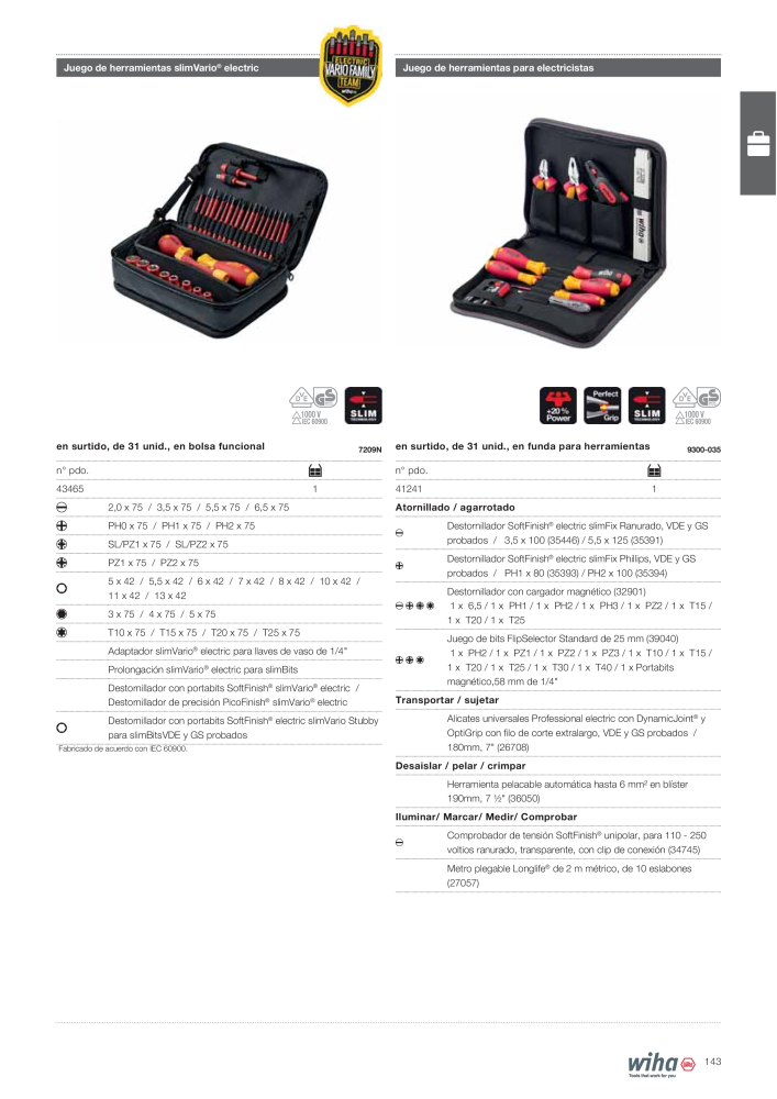 Wiha Catálogo principal NR.: 2385 - Side 143