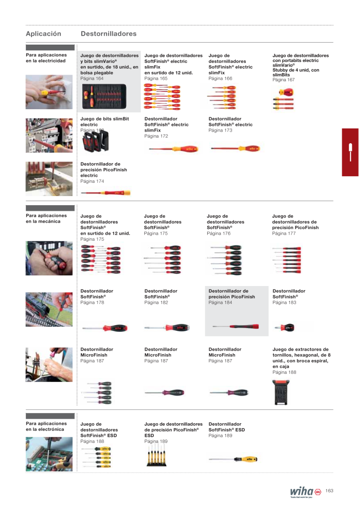 Wiha Catálogo principal NEJ.: 2385 - Sida 163