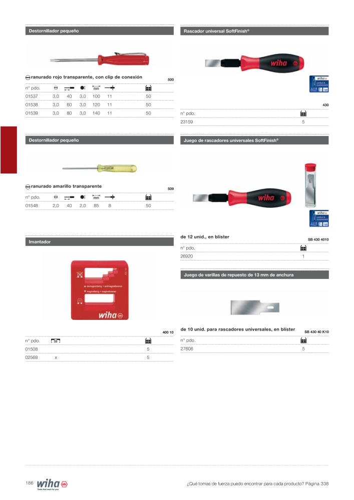 Wiha Catálogo principal NR.: 2385 - Side 186