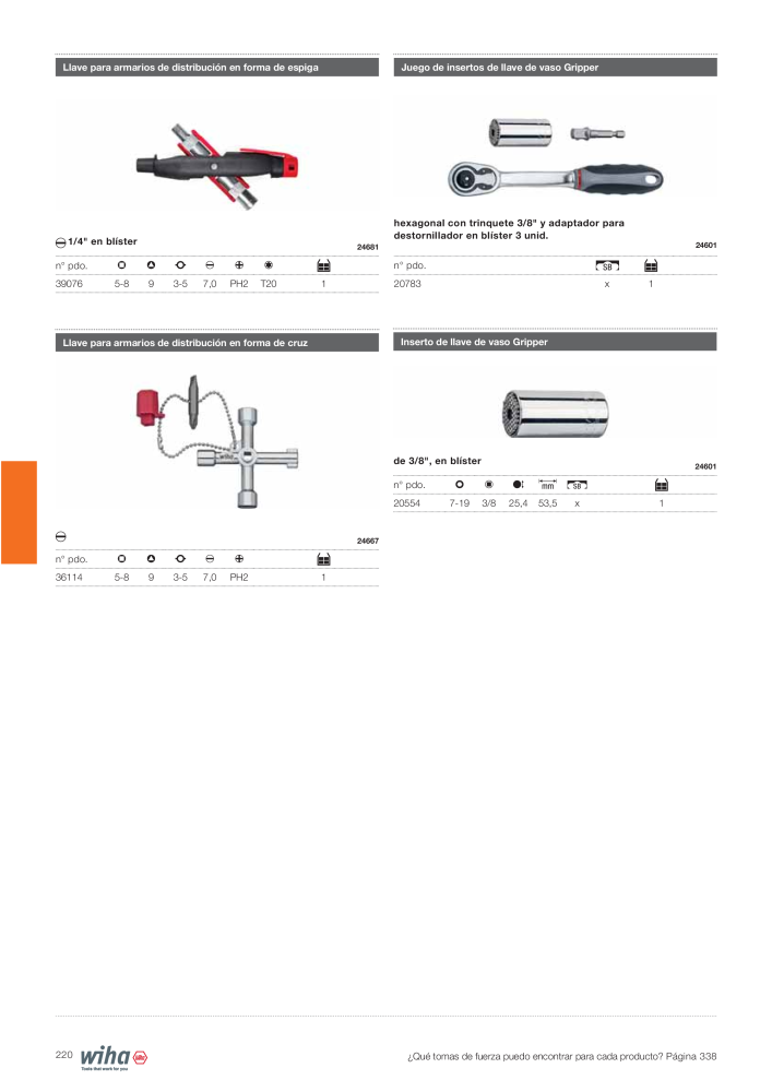 Wiha Catálogo principal NR.: 2385 - Side 220